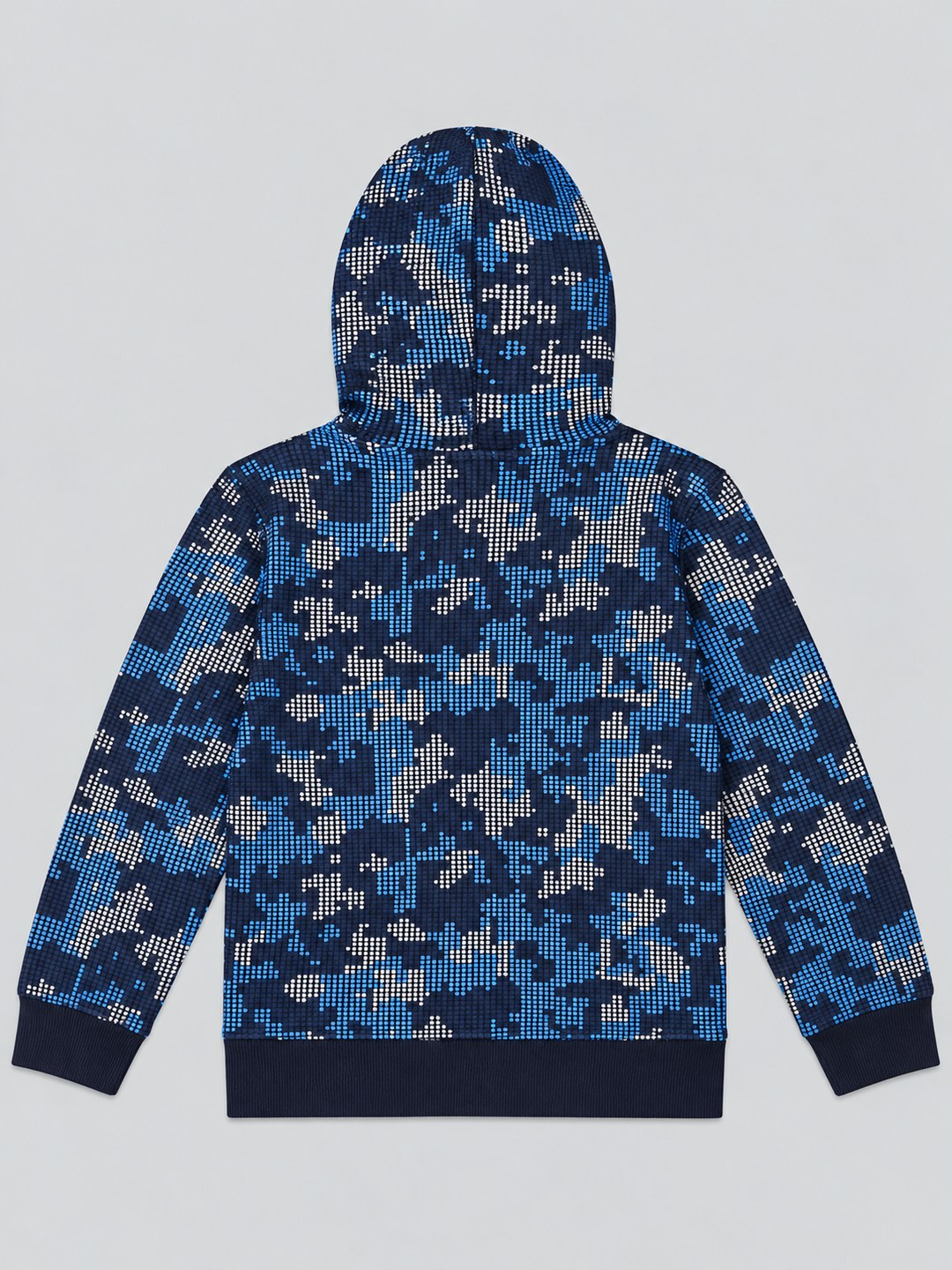 Boys Premium Soft Cotton Full Zipper Printed Hooded Sweatshirt