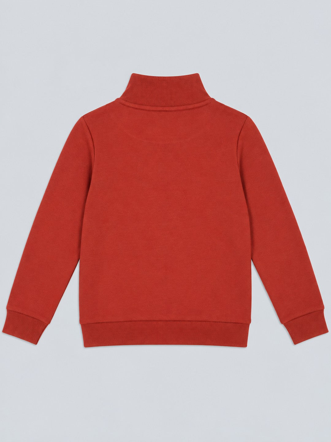 Boys Premium Soft Cotton Full Sleeve Half Zipper Hi-Neck Sweatshirt