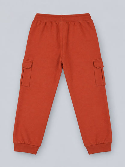 Boys Premium Soft Cotton Solid Cargo Pocket Jogger