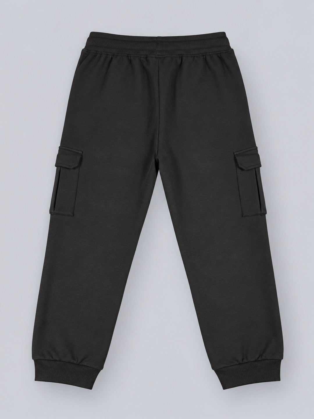 Boys Premium Soft Cotton Solid Cargo Pocket Jogger
