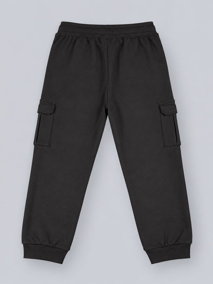 Boys Premium Soft Cotton Solid Cargo Pocket Jogger