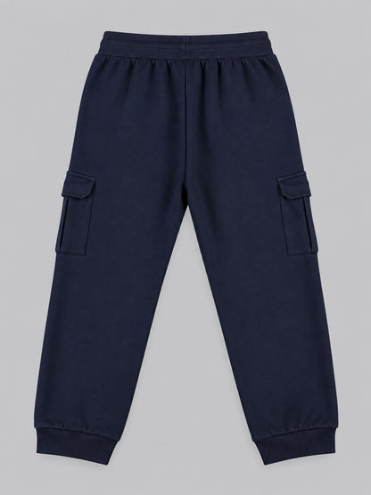 Boys Premium Soft Cotton Solid Cargo Pocket Jogger