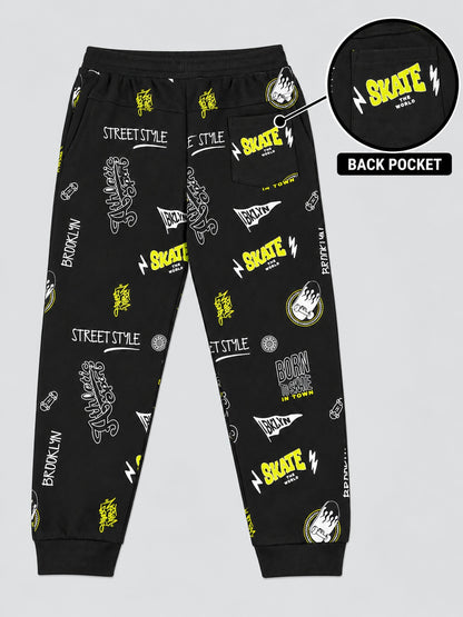 Boys Premium Soft cotton Regular Fit Printed Jogger