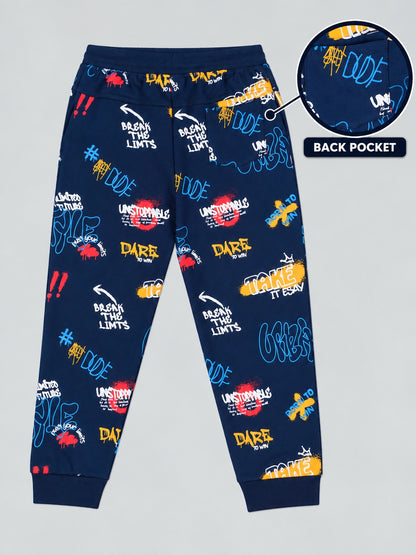 Boys Premium Soft cotton Regular Fit Printed Jogger