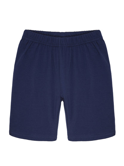 Girls  Set of 3 soft lycra cotton Cycling Shorts-WHITE NAVY
