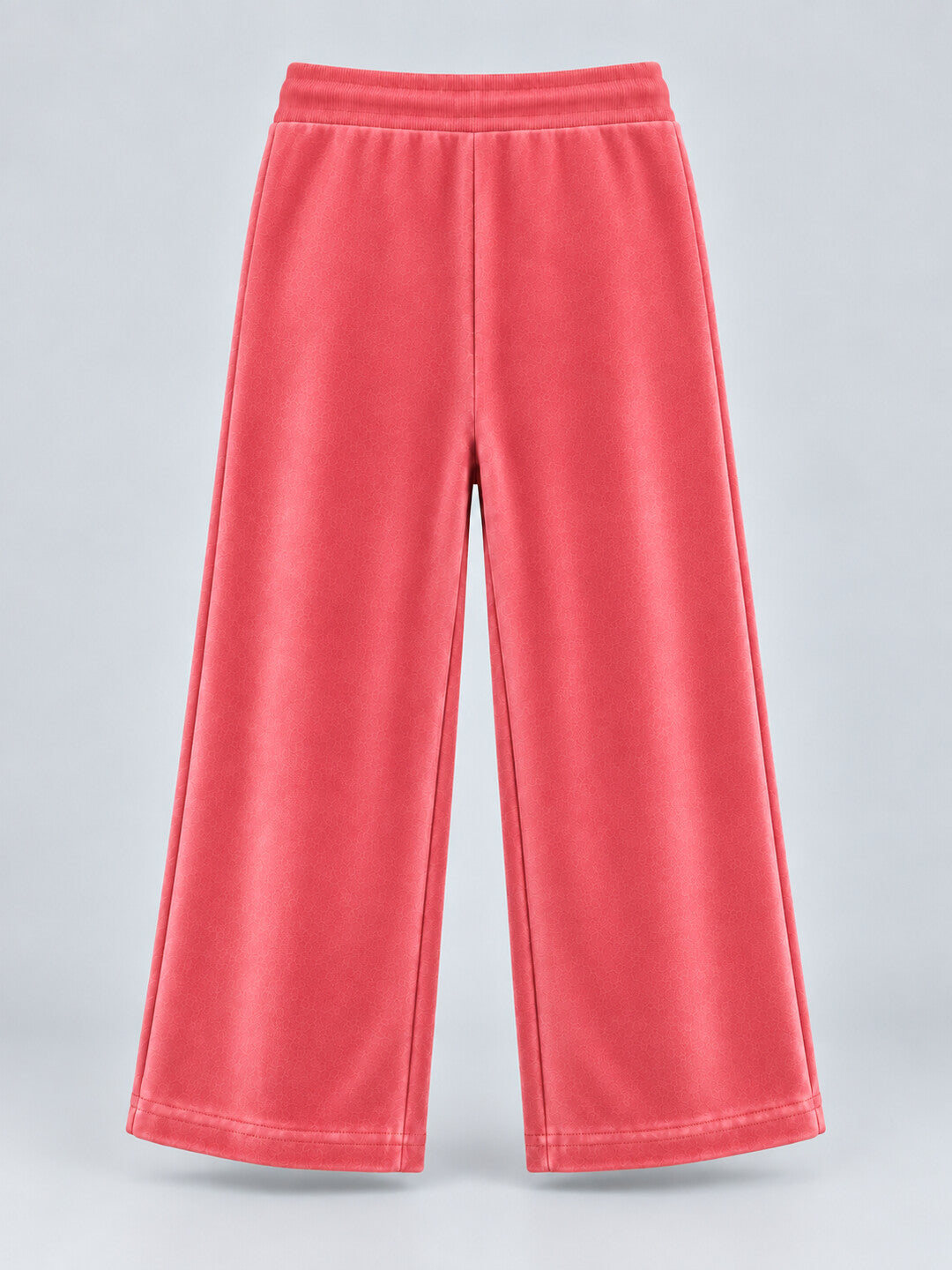 Girls Premium Velour Crown stone Printed Wide Leg Pant