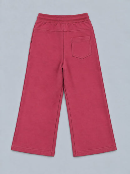 Girls Premium Soft Cotton Crown stone Printed Wide Leg Pant