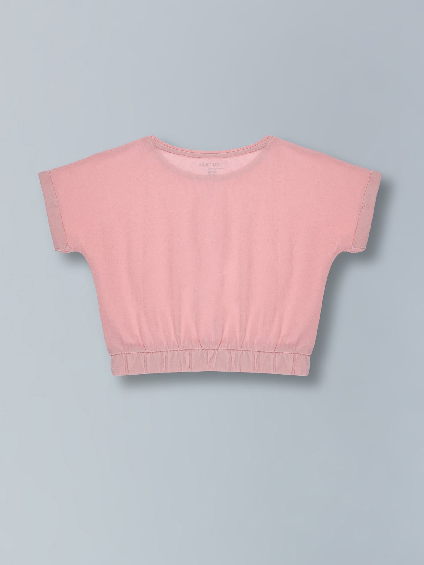 Girls Stretchable Elastic waist Crop T-Shirt Pack of 2