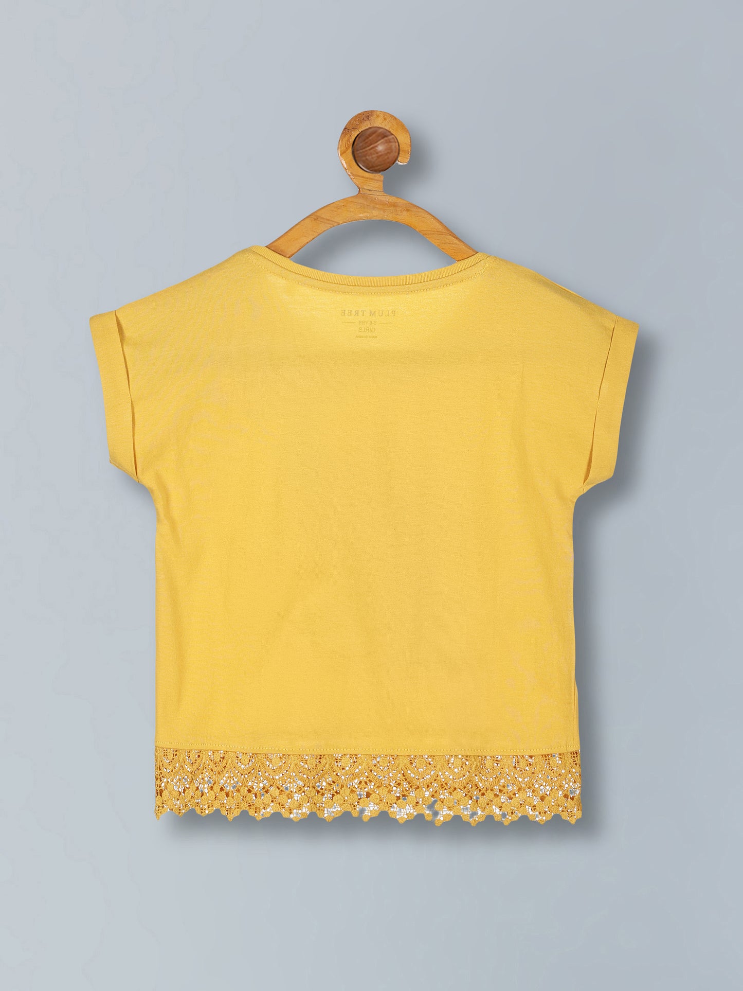 Girls Premium Cotton Crop Top With Lace Border Pack of 2