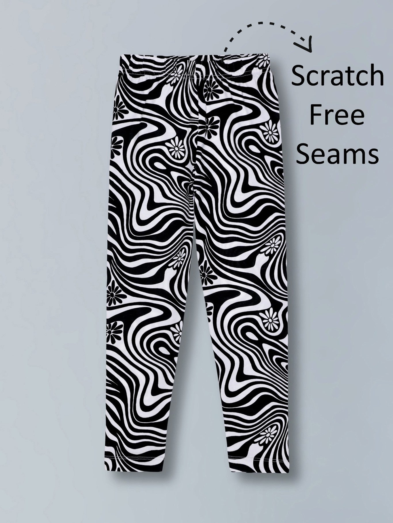 Girls Cotton Lycra Stretch Printed Legging Pack of 2