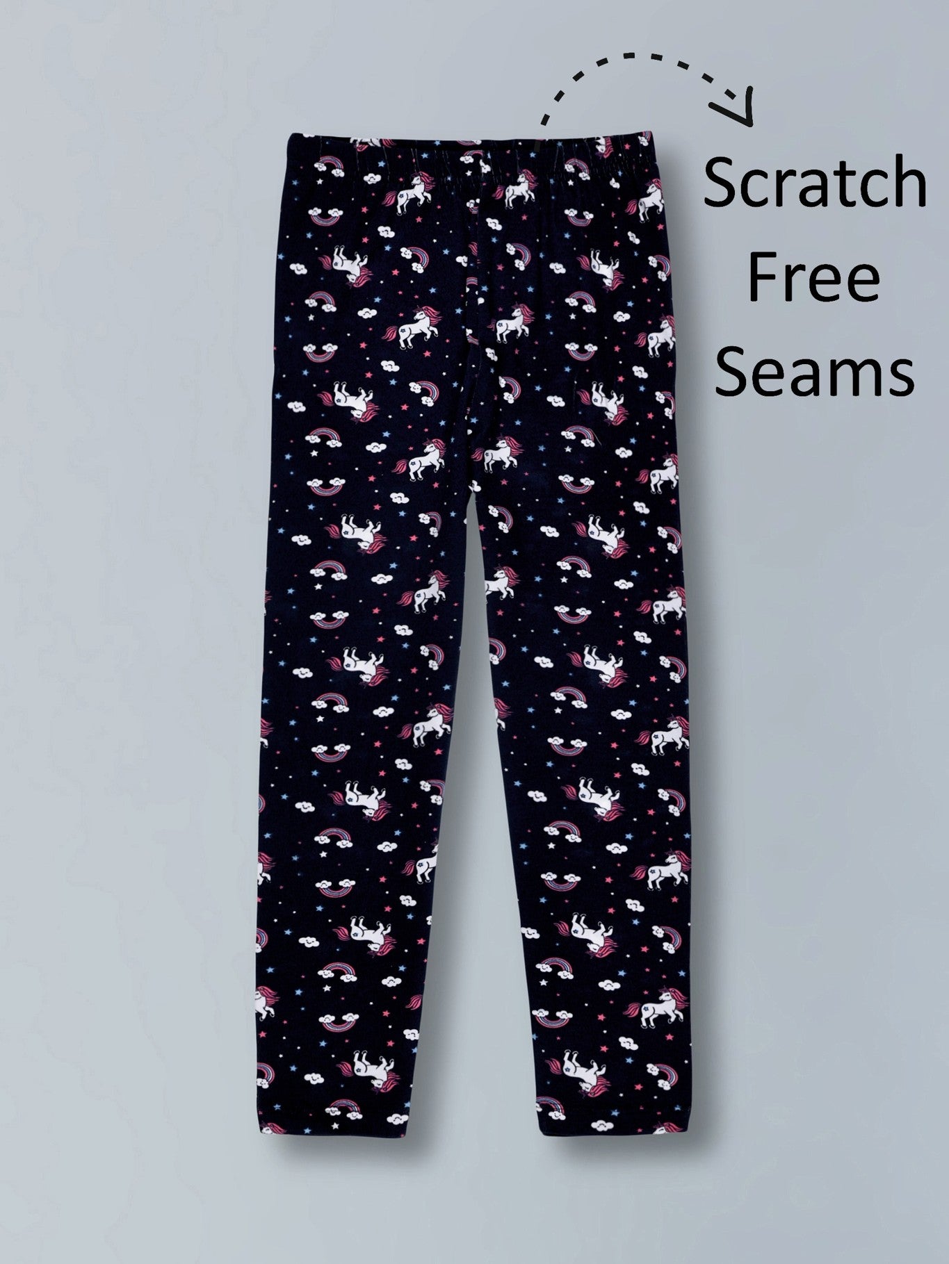 Girls Cotton Lycra Stretch Printed Legging Pack of 2