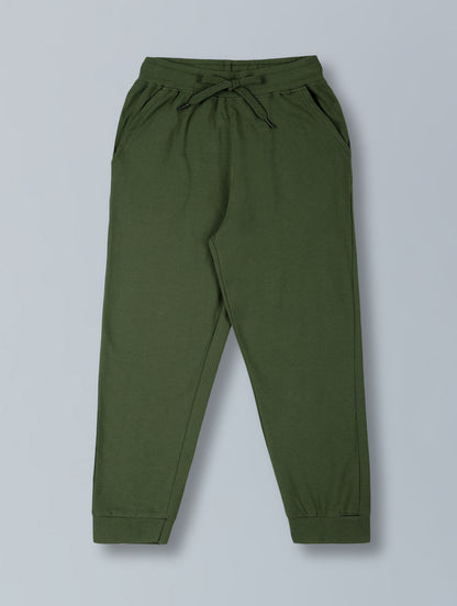 Plum Tree Boys 100% Cotton Full Sleeve Born To Explorer T-Shirt & Jogger Set ( Pack Of 2) - Mist Green