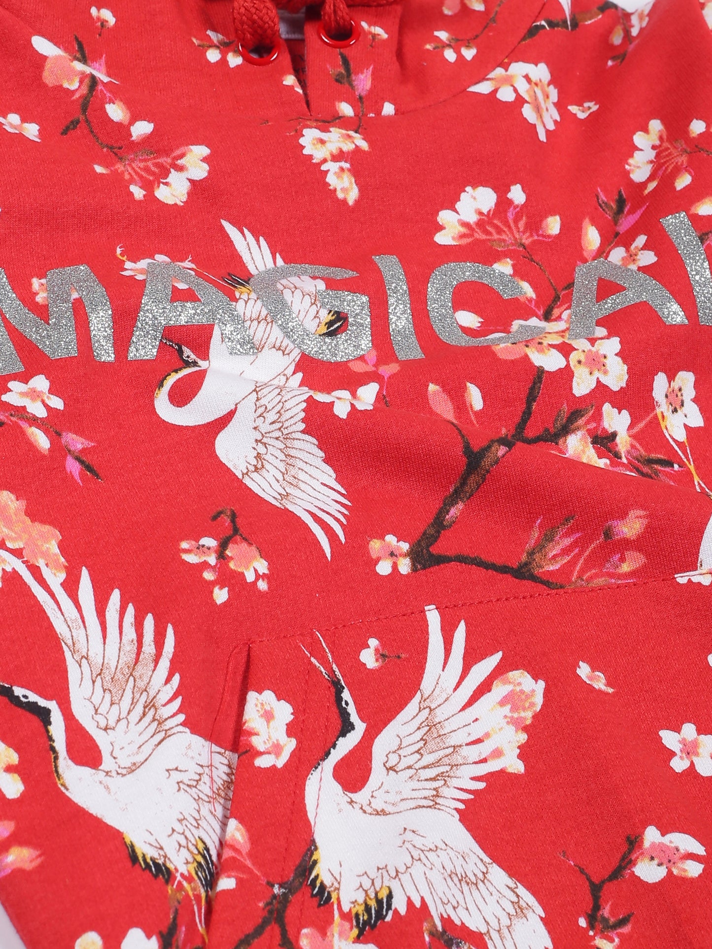 Unicorn Printed Hoodie Sweatshirt pack of 2- Red and White