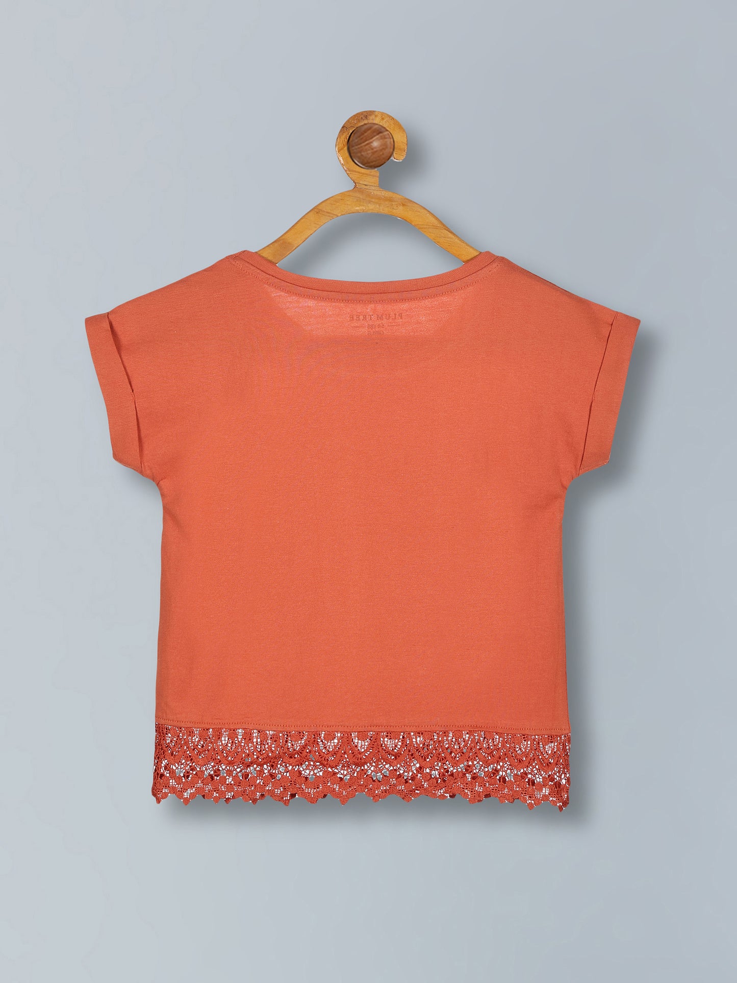 Girls Premium Cotton Crop Top with lace and Wide Leg Pant Set
