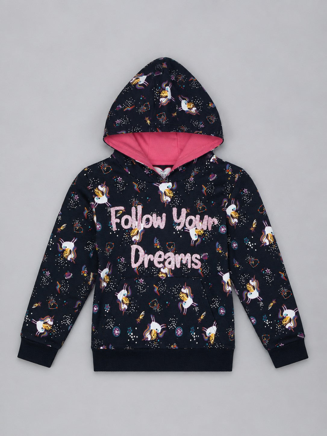 Girls Premium Soft cotton full sleeve Printed Hooded Sweatshirt