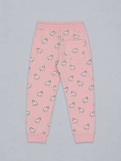 Girls Premium Soft cotton Regular Fit Printed Jogger