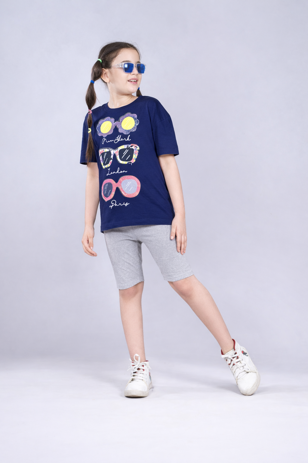 Girls Cotton Lycra Stretch Cycling Shorts Pack of 3