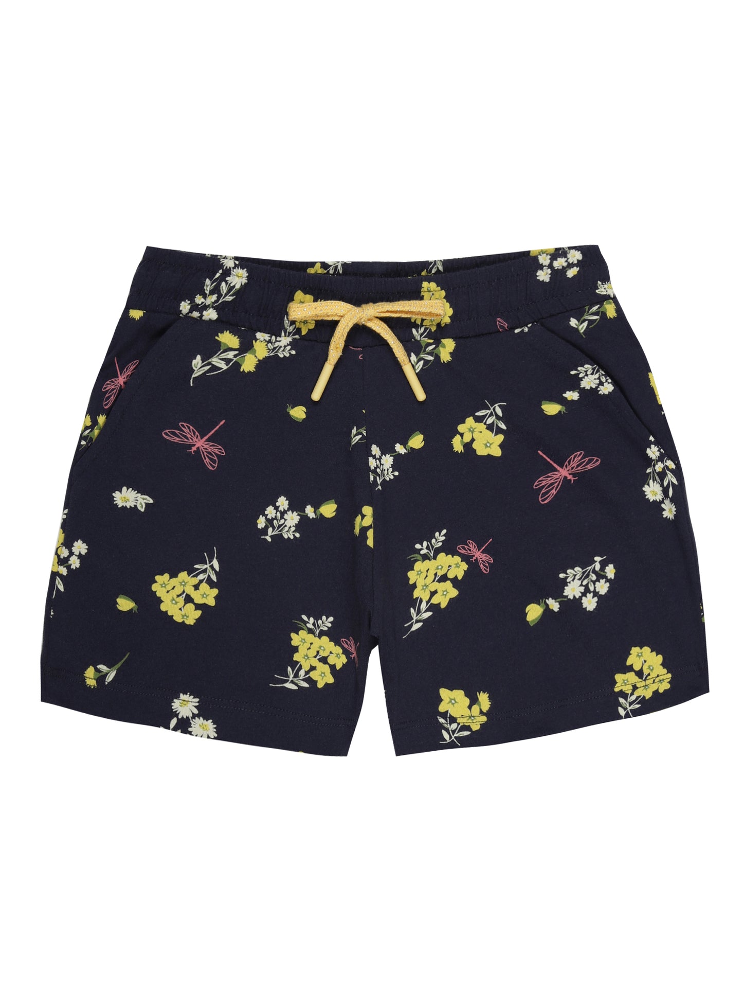 Girls 2 piece pure cotton All Over Printed Co-ordinating Top and Short Set-TRUE NAVY AOP