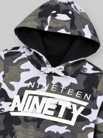 Boys Premium Soft Cotton Full Sleeve Printed Hooded Sweatshirt