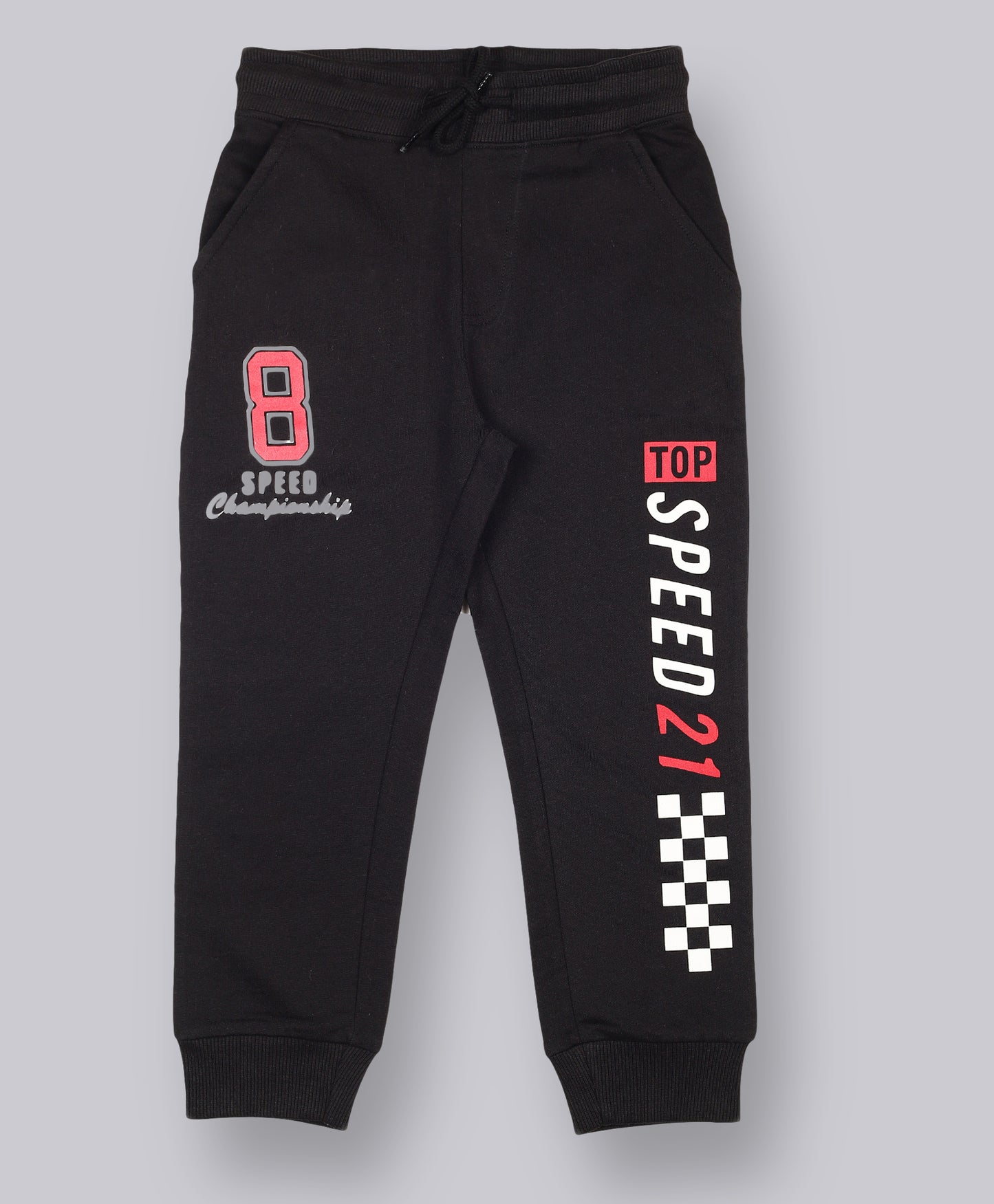 Raised Print Hooded Sweatshirt and Printed Jogger set