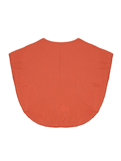 Girls Set of 2 printed Soft Rayon Poncho T-shirts-OFF WHITE ORANGE