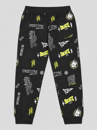 Boys Premium Soft cotton Regular Fit Printed Jogger