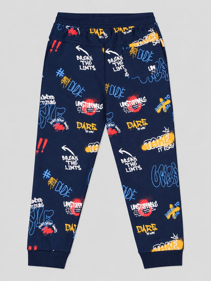 Boys Premium Soft cotton Regular Fit Printed Jogger