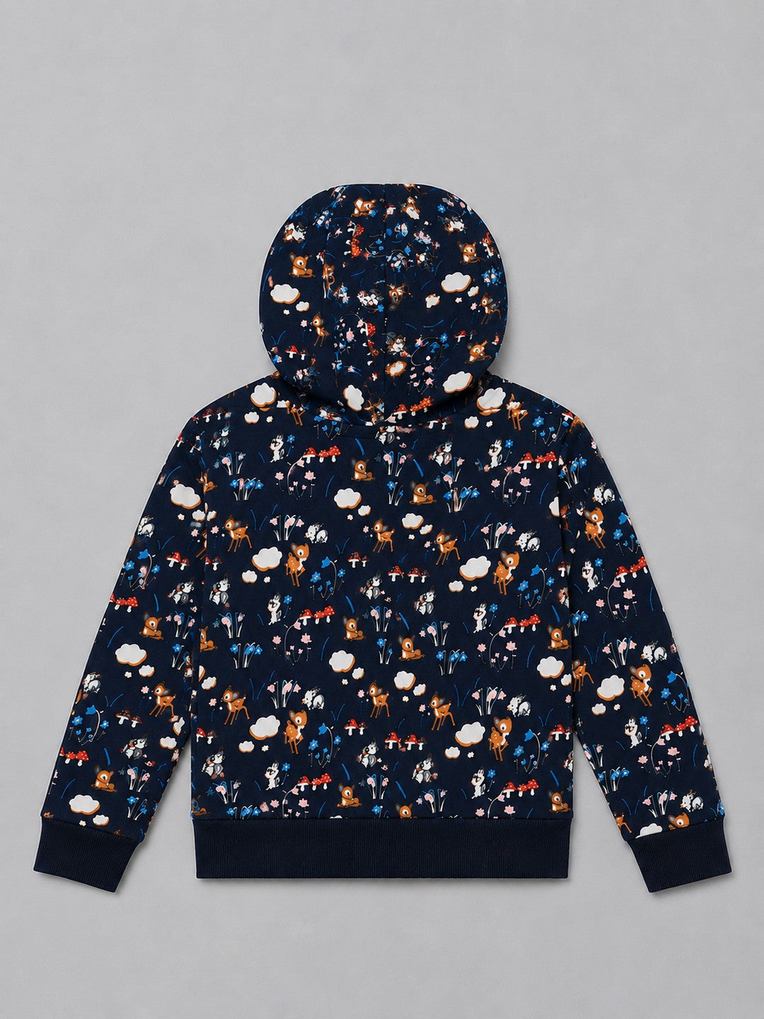 Girls Premium Soft cotton Full Zipper Printed Hooded Sweatshirt