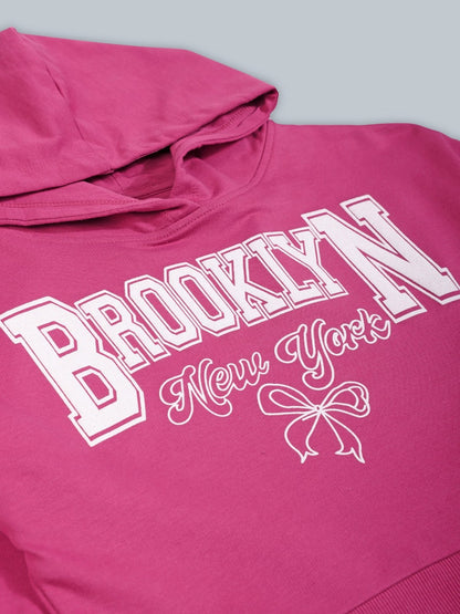 Girls Premium Soft cotton Full Sleeve Cropped Hooded Sweatshirt