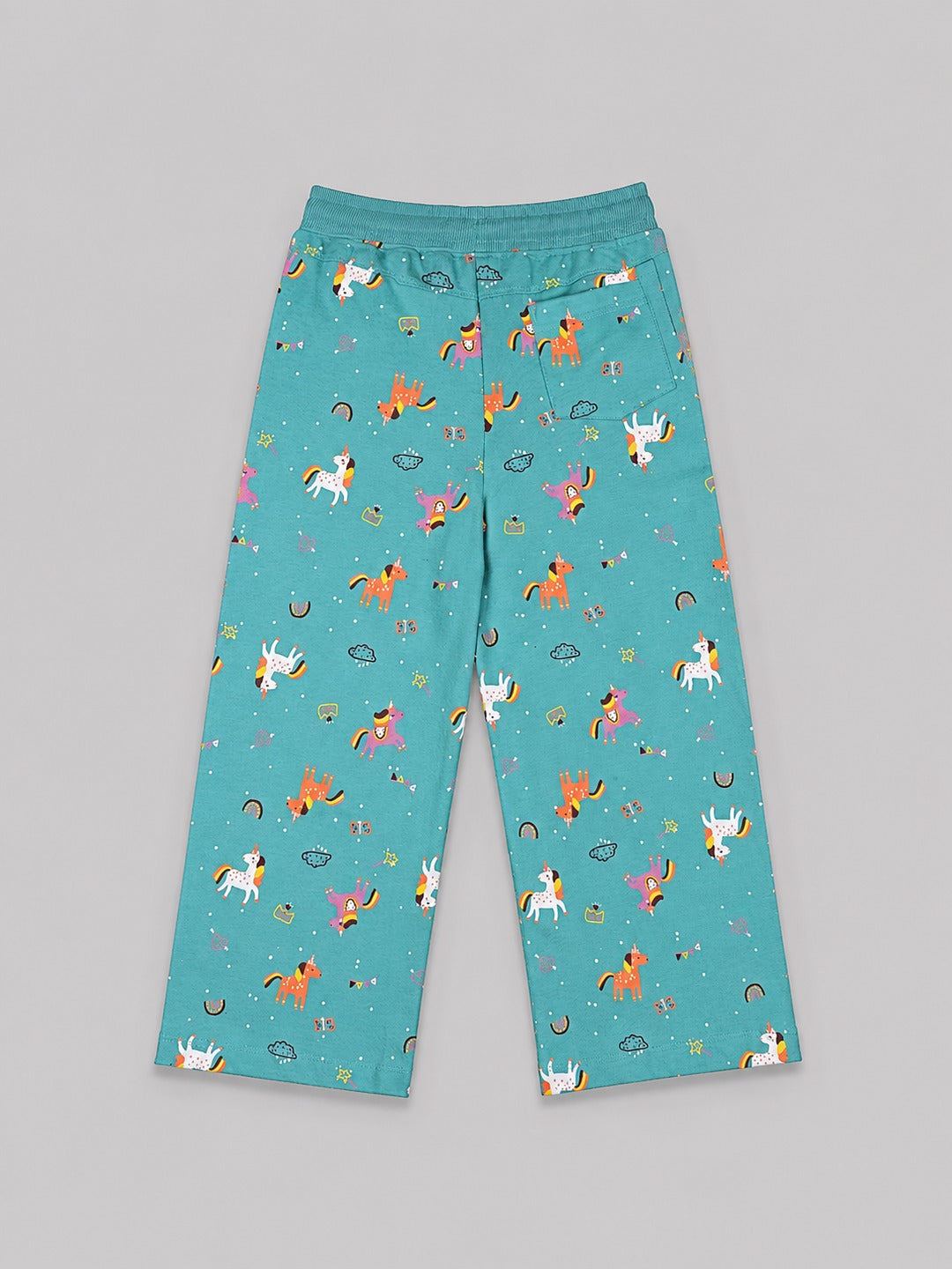Girls Premium Soft Cotton Printed Wide Leg Pant