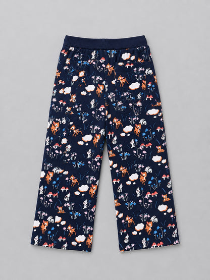 Girls Premium Soft Cotton Printed Wide Leg Pant