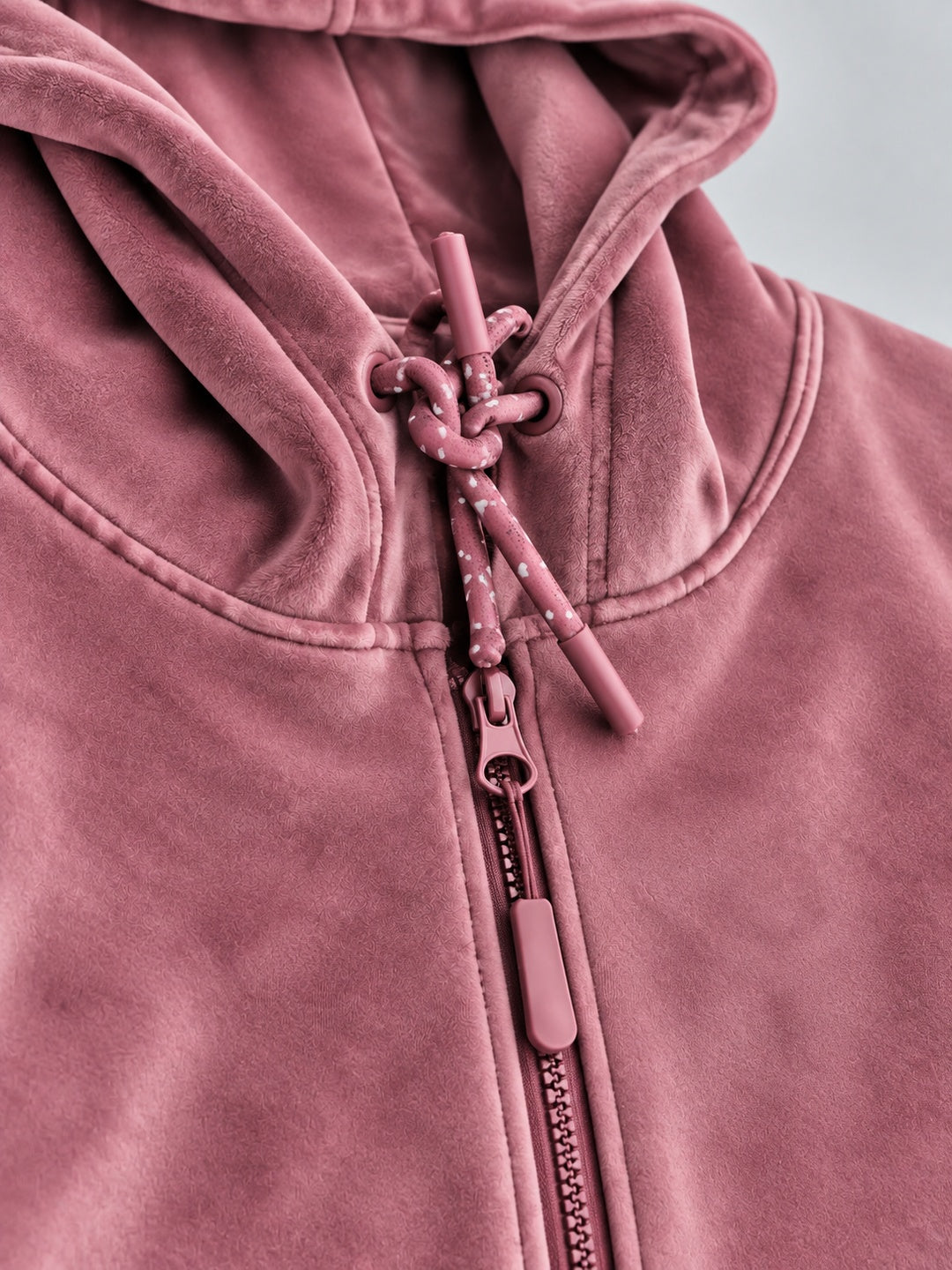 Girls Premium Velour Full Sleeve Solid Full-Zipper Hooded Sweatshirt