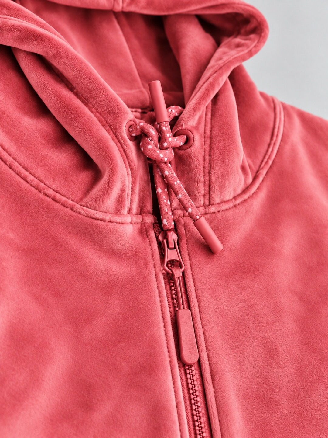 Girls Premium Velour Full Sleeve Solid Full-Zipper Hooded Sweatshirt