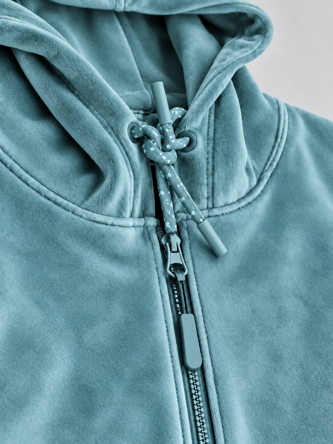 Girls Premium Velour Full Sleeve Solid Full-Zipper Hooded Sweatshirt