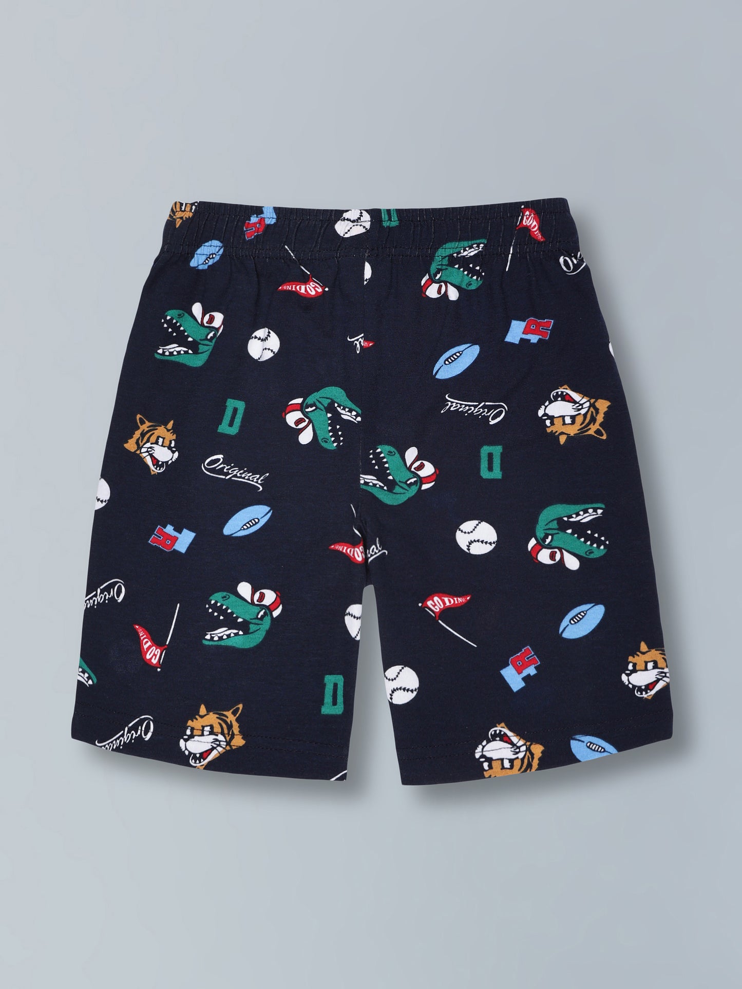 Boys Premium Cotton Printed Knit Shorts Pack Of 2