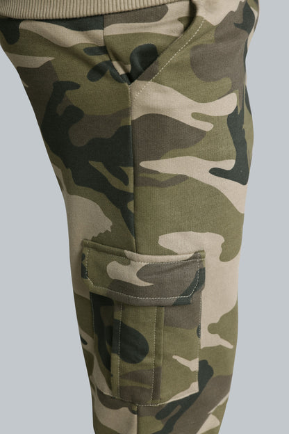 Boys Camo Cargo Pocket Jogger Pants