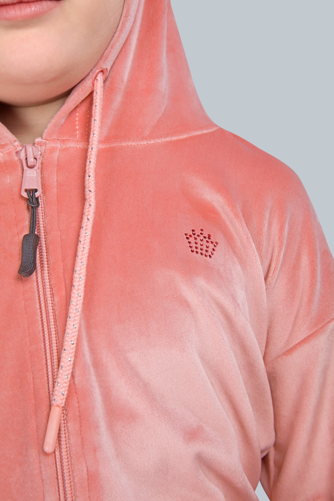 Girls Velour Zip-up Hoodie Sweatshirt and Wide Leg Relaxed Fit Pants