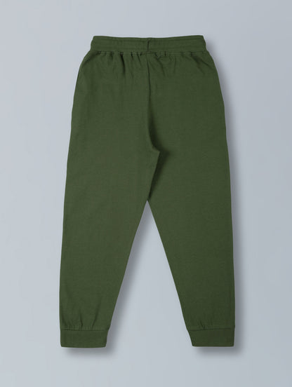 Plum Tree Boys 100% Cotton Full Sleeve Born To Explorer T-Shirt & Jogger Set ( Pack Of 2) - Mist Green