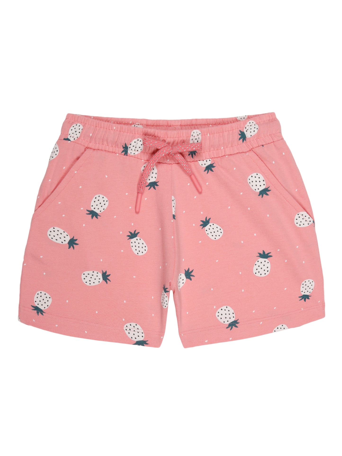 Girls 2 piece pure cotton All Over Printed Co-ordinating Top and Short Set -CORAL AOP