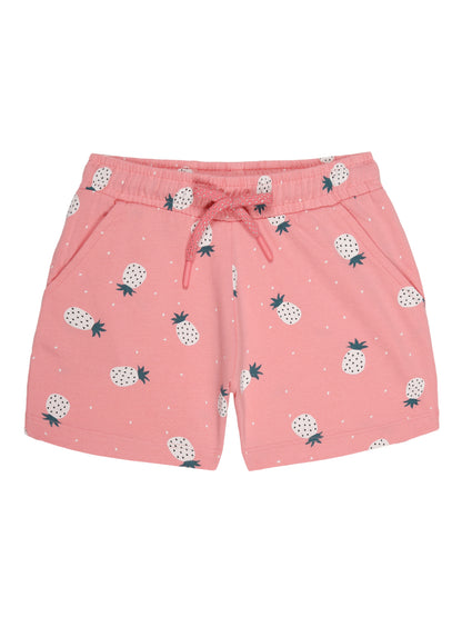 Girls 2 piece pure cotton All Over Printed Co-ordinating Top and Short Set -CORAL AOP