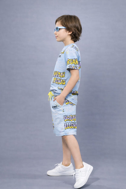 Boys Premium Cotton Top & Shorts Co-ord Set