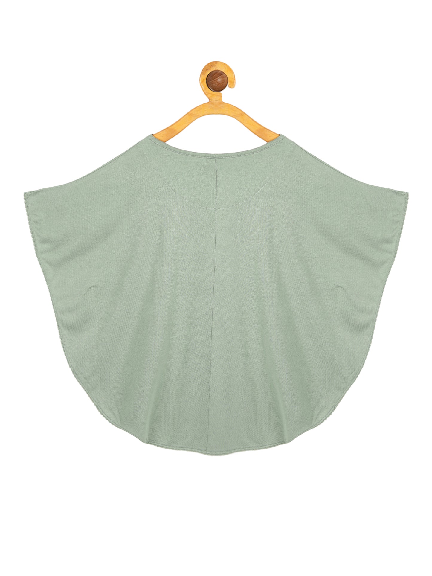 Girls Set of 2 printed Soft Rayon Poncho T-shirts-GREEN NAVY