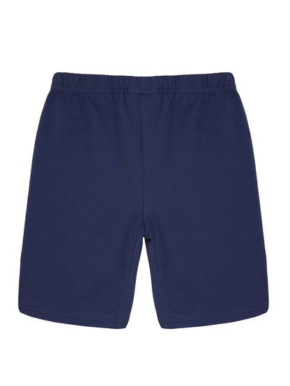 Girls  Set of 3 soft lycra cotton Cycling Shorts-WHITE NAVY
