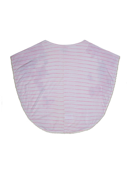 Girls Set of 2 printed Soft Rayon Poncho T-shirts-OFF WHITE BLUE