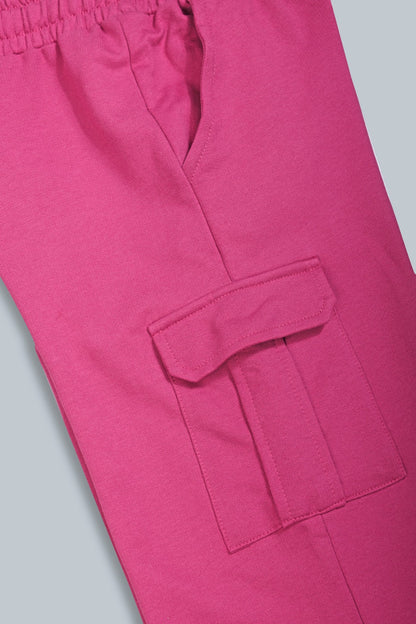 Girls Wide Leg Cargo Pocket Pants