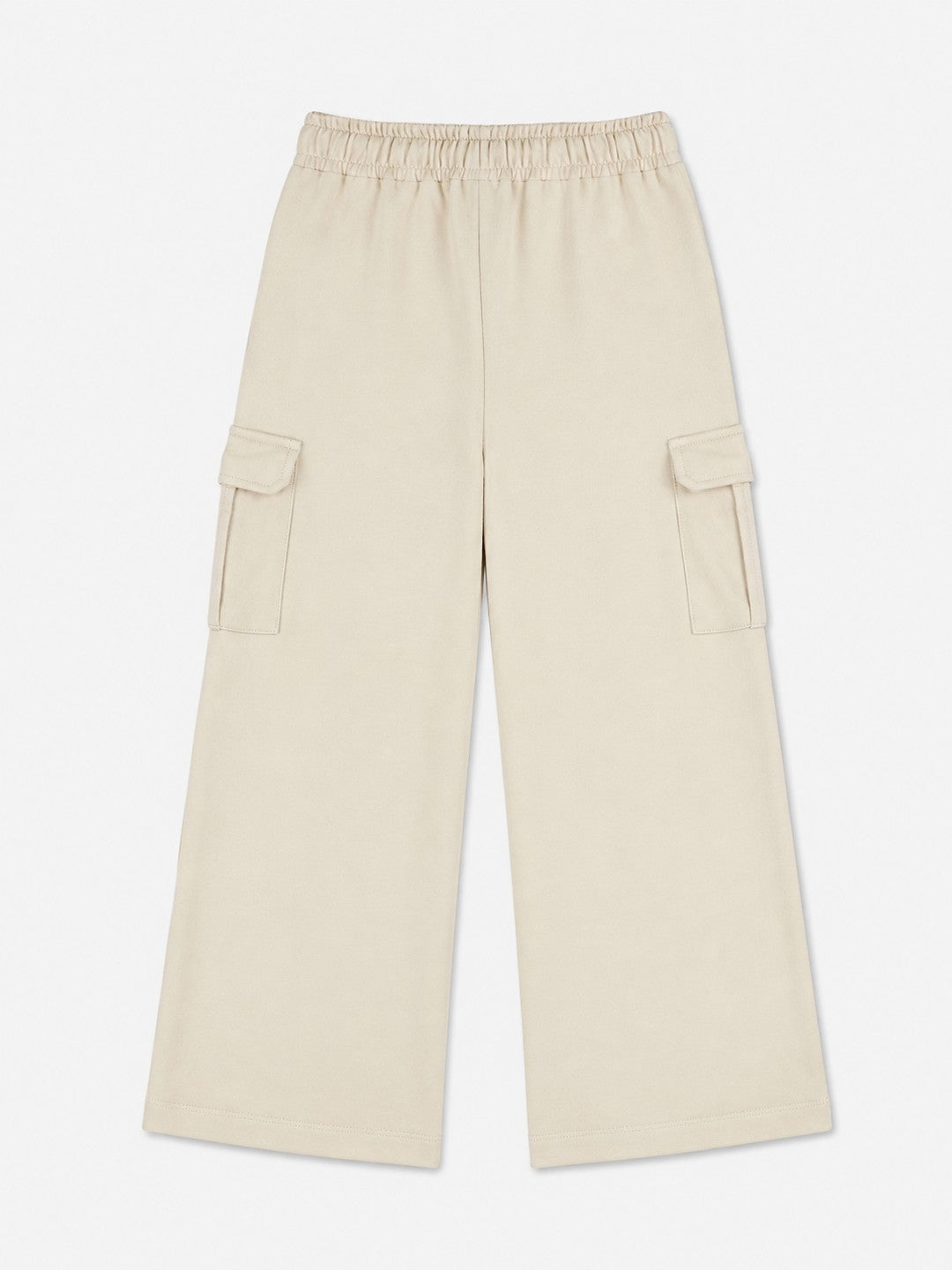 Girls Velour Wide Leg Cargo Pocket Pants