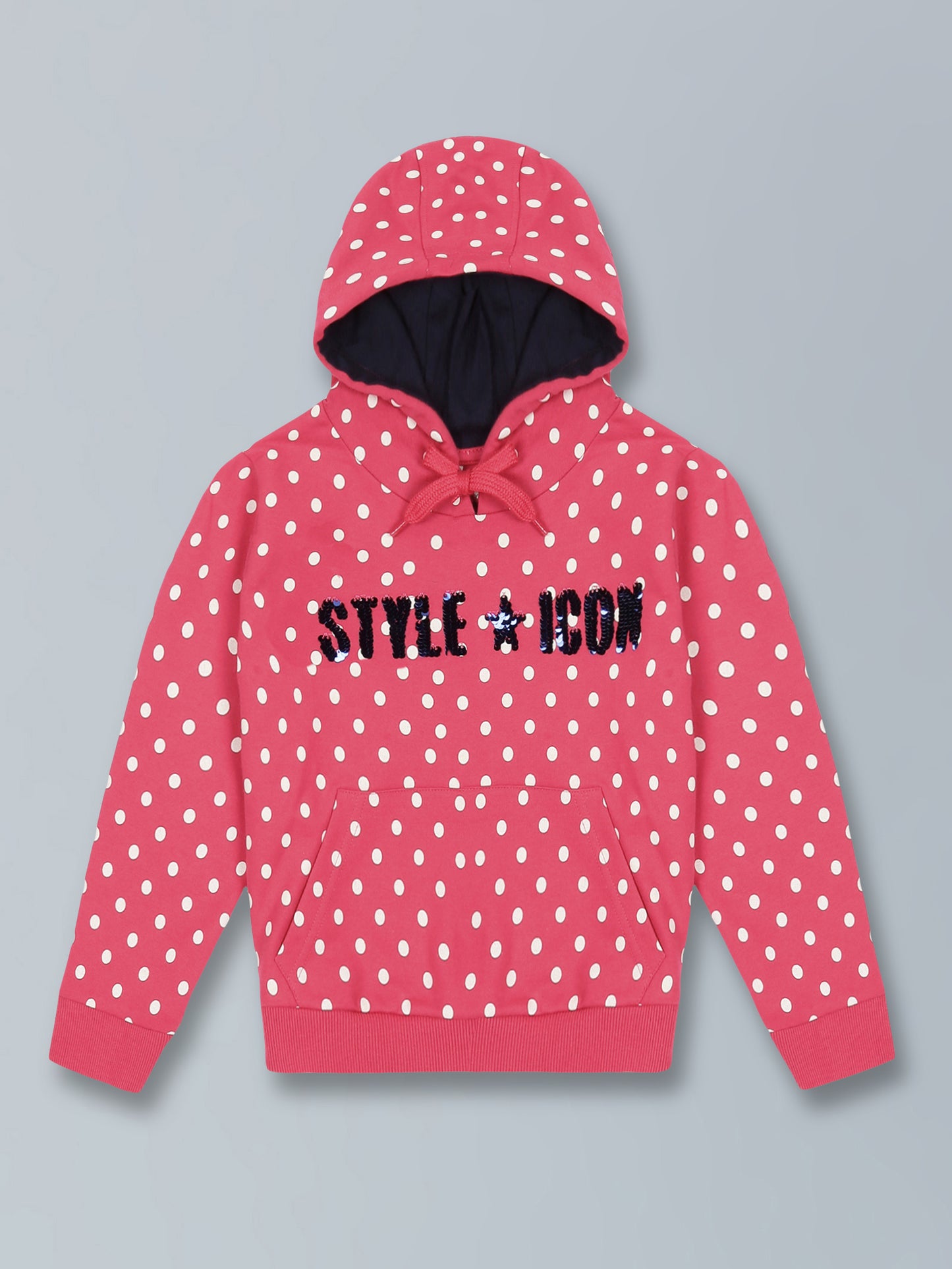 Polka Printed Hoodie Sweatshirt pack of 2- Yellow and Pink