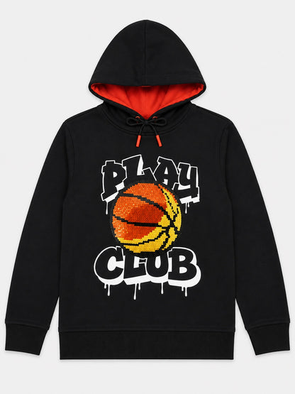 Boys Premium Soft Cotton Full Sleeve Printed Hooded Sweatshirt