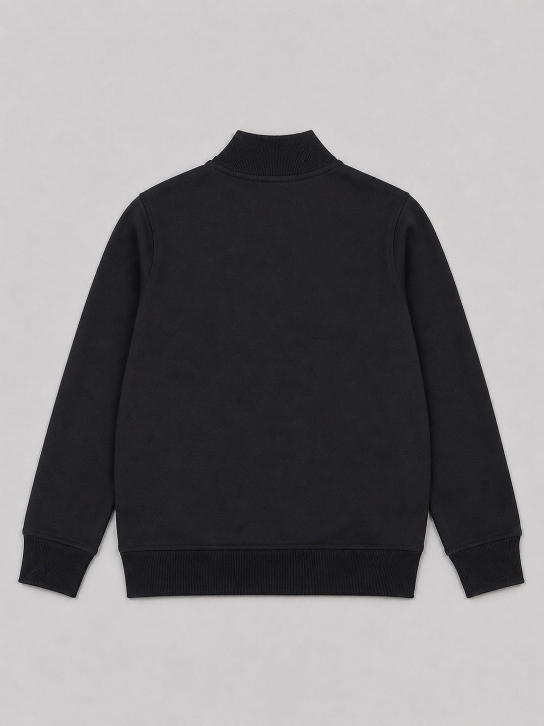 Boys Premium Soft Cotton Full Sleeve Half Zipper Hi-Neck Sweatshirt