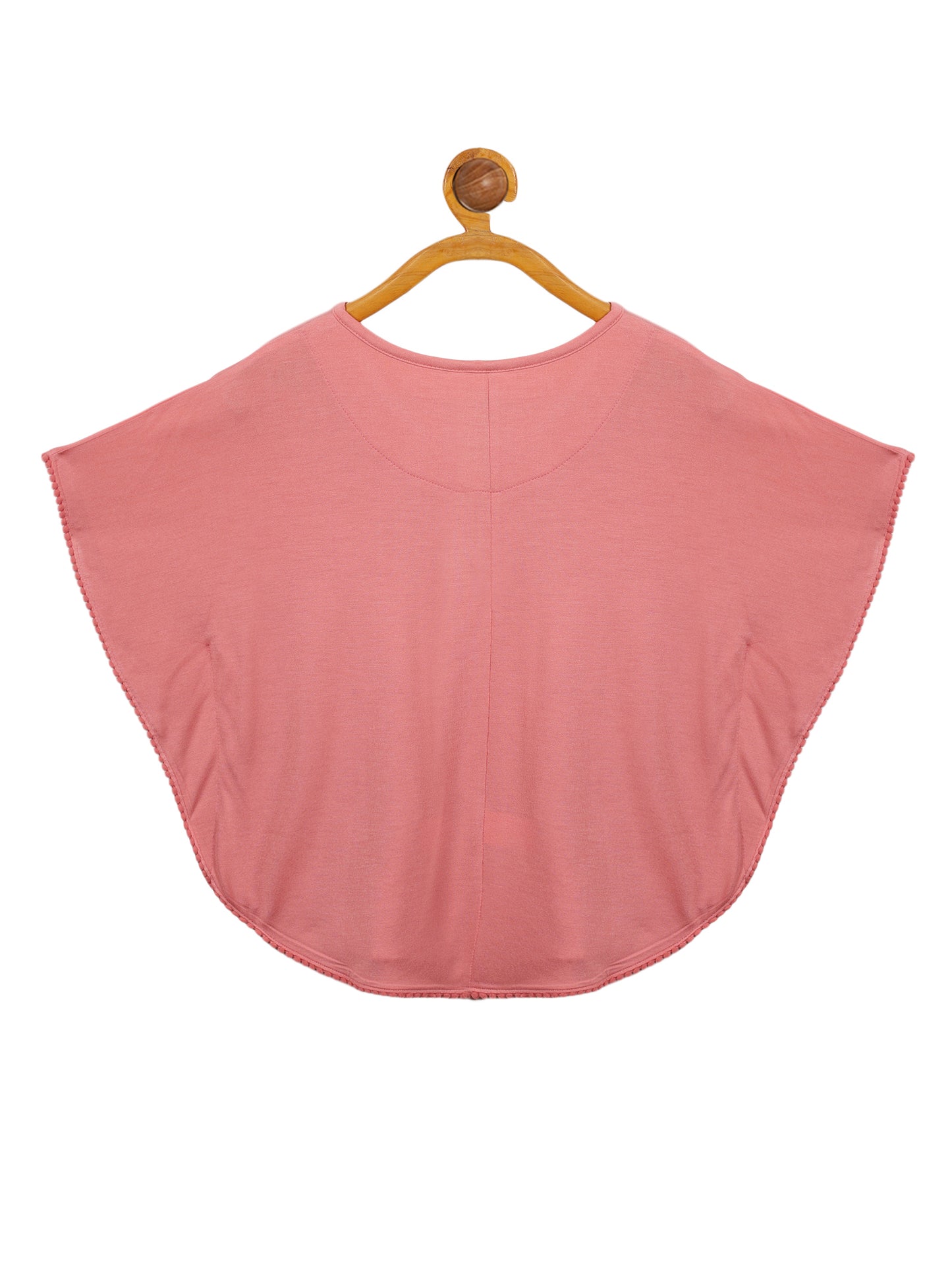 Girls Set of 2 printed Soft Rayon Poncho T-shirts-YELLOW	CORAL